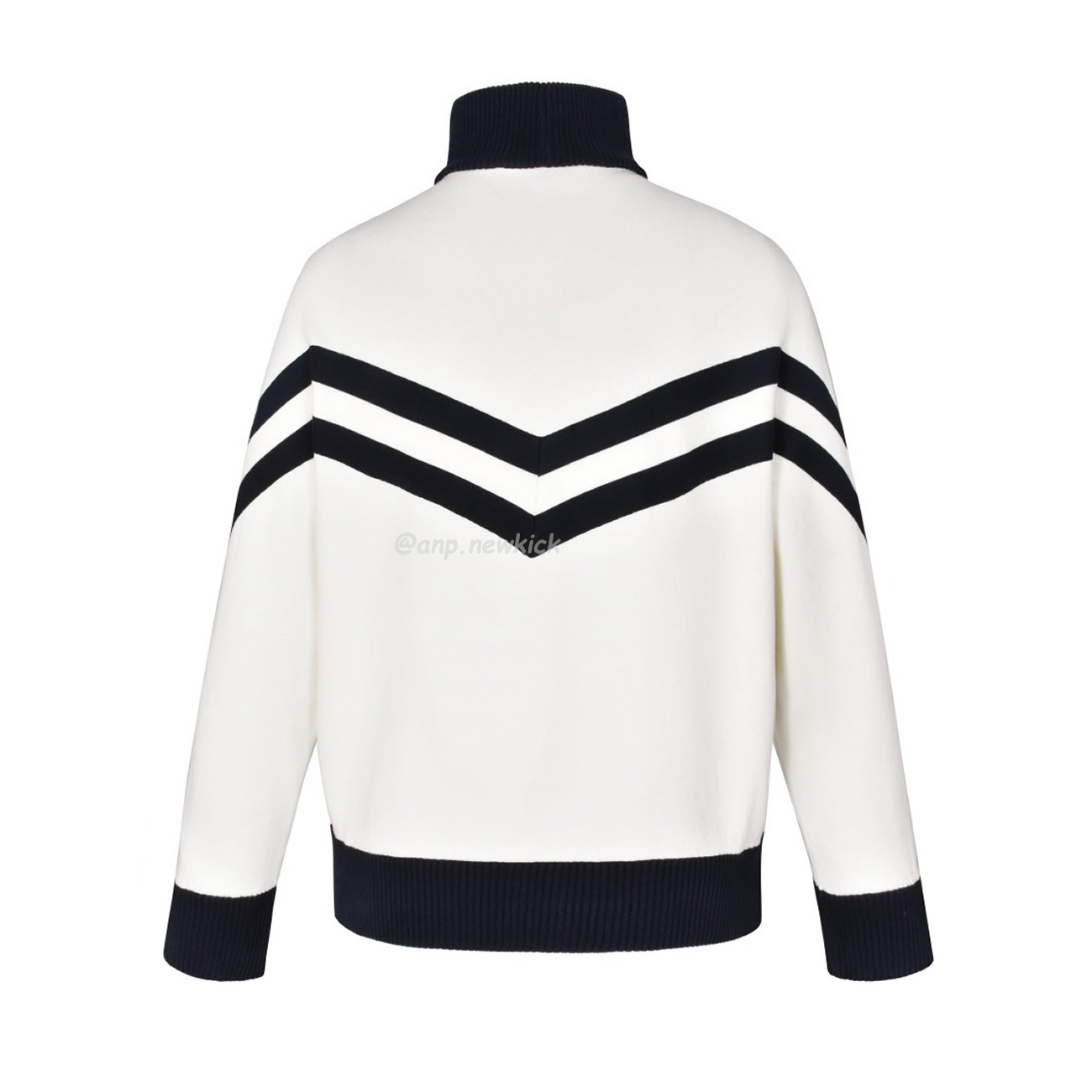 Louis Vuitton Knitted Cotton Sailor Blouson White Navy (6) - newkick.vip